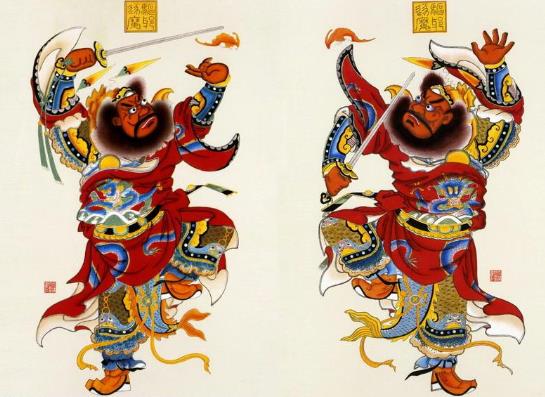 门神和福字哪个在上?福字正着贴还是倒着贴?