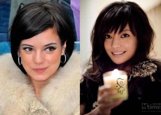 国内外男女明星爆笑撞脸:赵薇与歌手艾伦莉莉