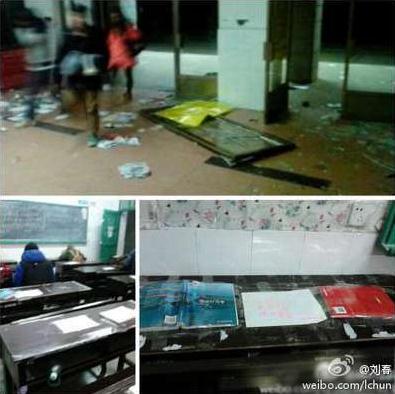 考研学生用生命占座：湖南湘潭大学考研学生，凌晨抢座挤破玻璃门