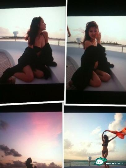 郭美美网上再炫富：晒自拍坐宝马车火辣性感照