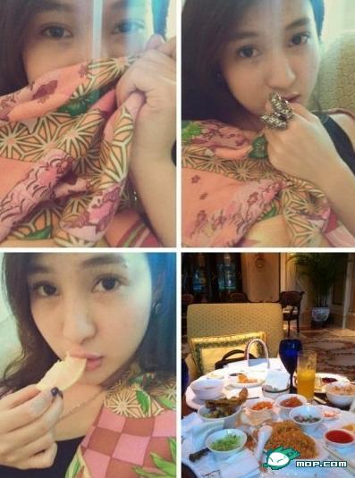 郭美美网上再炫富：晒自拍坐宝马车火辣性感照