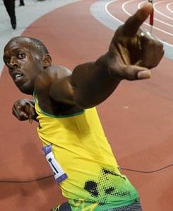 闪电博尔特100米卫冕 9秒63再创奥运纪录