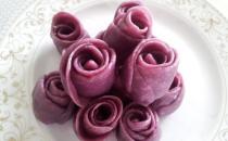 美味漂亮的紫薯玫瑰花馒头的做法