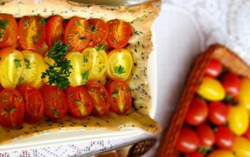 新颖吃法:烤香芹番茄派