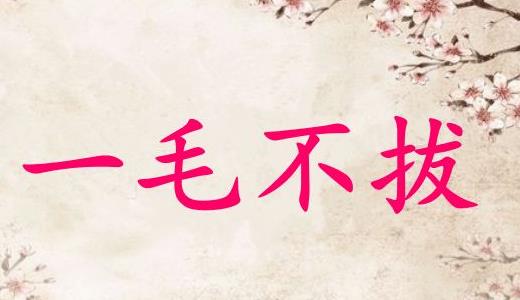 一毛不拔的故事、意思及成语解释