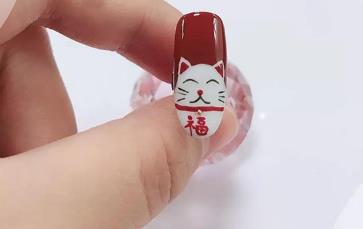 招财猫美甲怎么画 这是会让你发财的美甲